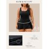 imageAleumdr Womens Plus Size Swimsuit One Piece Swim Dress Modest Full Coverage Tummy Control Bathing Suit with SkirtBlack