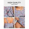 imageAleumdr Womens Plus Size Swimsuit One Piece Swim Dress Modest Full Coverage Tummy Control Bathing Suit with SkirtFloral Blue