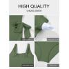 imageAleumdr Womens Plus Size Swimsuit One Piece Swim Dress Modest Full Coverage Tummy Control Bathing Suit with SkirtMist Green