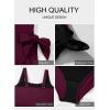 imageAleumdr Womens Plus Size Swimsuit One Piece Swim Dress Modest Full Coverage Tummy Control Bathing Suit with SkirtPurplish Red