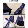 imageAleumdr Womens Plus Size Tankini Swimsuit 2 Piece Tummy Control Bathing Suit Blouson Tankni Top with Boy Short 2025Polka Dot Navy Blue