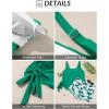 imageAleumdr Womens Plus Size Tankini Swimsuit 2 Piece Tummy Control Bathing Suit Blouson Tankni Top with Boy Short 2025Printed Green