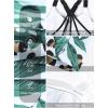 imageAleumdr Womens Printed Strappy Racerback Swim Tankini Top Only No Bottom S  XXXLGreen Leaf