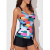 imageAleumdr Womens Printed Strappy Racerback Swim Tankini Top Only No Bottom S  XXXLMulticolor