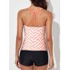 imageAleumdr Womens Printed Strappy Racerback Swim Tankini Top Only No Bottom S  XXXLOrange