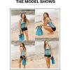 imageAleumdr Womens Printed Strappy Racerback Swim Tankini Top Only No Bottom S  XXXLSky Blue