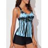 imageAleumdr Womens Printed Strappy Racerback Swim Tankini Top Only No Bottom S  XXXLSky Blue