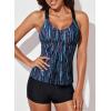 imageAleumdr Womens Printed Strappy Racerback Swim Tankini Top Only No Bottom S  XXXLSky Blue Printed