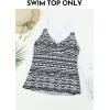 imageAleumdr Womens Printed Strappy Racerback Swim Tankini Top Only No Bottom S  XXXLWhite Aa