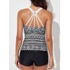 imageAleumdr Womens Printed Strappy Racerback Swim Tankini Top Only No Bottom S  XXXLWhite Aa