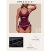 imageAleumdr Womens Ribbed One Piece Swimsuit Tummy Control High Cut Bathing Suit Sexy V Neck Criss Cross MonikiniBiking Red