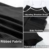 imageAleumdr Womens Ribbed One Piece Swimsuits Modest Swim Dress Tummy Control Adjustable Straps Bathing Suit with PocketsBlack