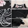 imageAleumdr Womens Ribbed One Piece Swimsuits Modest Swim Dress Tummy Control Adjustable Straps Bathing Suit with PocketsBlack Printed