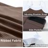 imageAleumdr Womens Ribbed One Piece Swimsuits Modest Swim Dress Tummy Control Adjustable Straps Bathing Suit with PocketsCoffee