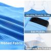 imageAleumdr Womens Ribbed One Piece Swimsuits Modest Swim Dress Tummy Control Adjustable Straps Bathing Suit with PocketsDusk Blue