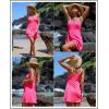 imageAleumdr Womens Ribbed One Piece Swimsuits Modest Swim Dress Tummy Control Adjustable Straps Bathing Suit with PocketsHot Pink