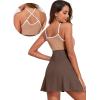 imageAleumdr Womens Ribbed One Piece Swimsuits Modest Swim Dress Tummy Control Adjustable Straps Bathing Suit with PocketsOatmeal