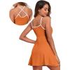 imageAleumdr Womens Ribbed One Piece Swimsuits Modest Swim Dress Tummy Control Adjustable Straps Bathing Suit with PocketsOrange
