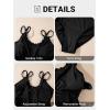 imageAleumdr Womens Tankini Bathing Suit 2 Piece Tummy Control Swimsuit Scallop Trim Tankini Top with BottomBlack