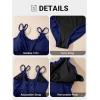 imageAleumdr Womens Tankini Bathing Suit 2 Piece Tummy Control Swimsuit Scallop Trim Tankini Top with BottomNavy Blue
