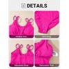 imageAleumdr Womens Tankini Bathing Suit 2 Piece Tummy Control Swimsuit Scallop Trim Tankini Top with BottomRose Red B