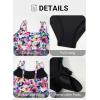imageAleumdr Womens Tankini Bathing Suit 2 Piece Tummy Control Swimsuit Scallop Trim Tankini Top with BottomWatercolor Floral
