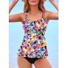 imageAleumdr Womens Tankini Bathing Suit 2 Piece Tummy Control Swimsuit Scallop Trim Tankini Top with BottomWatercolor Floral