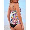 imageAleumdr Womens Tankini Bathing Suit 2 Piece Tummy Control Swimsuit Scallop Trim Tankini Top with BottomWatercolor Floral