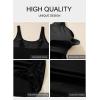 imageAleumdr Womens Tankini Top Only Ruched Tummy Control Bathing Suit Top Modest Swim Tank Top No BottomBlack
