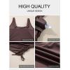 imageAleumdr Womens Tankini Top Only Ruched Tummy Control Bathing Suit Top Modest Swim Tank Top No BottomDark Brown