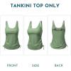 imageAleumdr Womens Tankini Top Only Ruched Tummy Control Bathing Suit Top Modest Swim Tank Top No BottomMist Green