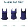 imageAleumdr Womens Tankini Top Only Ruched Tummy Control Bathing Suit Top Modest Swim Tank Top No BottomNavy Blue