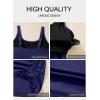 imageAleumdr Womens Tankini Top Only Ruched Tummy Control Bathing Suit Top Modest Swim Tank Top No BottomNavy Blue