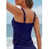 imageAleumdr Womens Tankini Top Only Ruched Tummy Control Bathing Suit Top Modest Swim Tank Top No BottomNavy Blue