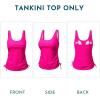 imageAleumdr Womens Tankini Top Only Ruched Tummy Control Bathing Suit Top Modest Swim Tank Top No BottomRose