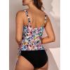 imageAleumdr Womens Tankini Top Only Ruched Tummy Control Bathing Suit Top Modest Swim Tank Top No BottomWatercolor Floral