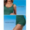 imageAleumdr Womens Two Piece Tankini Swimsuit Tummy Control Bathing Suit V Neck Swim Tank Top with BoyshortsBlackish Green