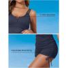 imageAleumdr Womens Two Piece Tankini Swimsuit Tummy Control Bathing Suit V Neck Swim Tank Top with BoyshortsNavy Blue