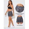 imageAleumdr Womens Waistband Layered Swimdress Ruffle Swim Skirt Swimsuit BottomAvailable in PlusBlack Spot