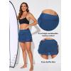 imageAleumdr Womens Waistband Layered Swimdress Ruffle Swim Skirt Swimsuit BottomAvailable in PlusBlue 305