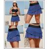 imageAleumdr Womens Waistband Layered Swimdress Ruffle Swim Skirt Swimsuit BottomAvailable in PlusBlue Black
