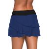 imageAleumdr Womens Waistband Layered Swimdress Ruffle Swim Skirt Swimsuit BottomAvailable in PlusBlue Black