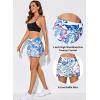 imageAleumdr Womens Waistband Layered Swimdress Ruffle Swim Skirt Swimsuit BottomAvailable in PlusBlue Printed