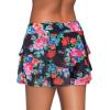 imageAleumdr Womens Waistband Layered Swimdress Ruffle Swim Skirt Swimsuit BottomAvailable in PlusFlower Printed