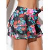 imageAleumdr Womens Waistband Layered Swimdress Ruffle Swim Skirt Swimsuit BottomAvailable in PlusFlower Printed