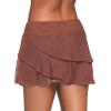 imageAleumdr Womens Waistband Layered Swimdress Ruffle Swim Skirt Swimsuit BottomAvailable in PlusLigh Brown
