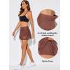 imageAleumdr Womens Waistband Layered Swimdress Ruffle Swim Skirt Swimsuit BottomAvailable in PlusLigh Brown