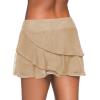 imageAleumdr Womens Waistband Layered Swimdress Ruffle Swim Skirt Swimsuit BottomAvailable in PlusLight Beige