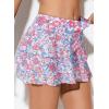 imageAleumdr Womens Waistband Layered Swimdress Ruffle Swim Skirt Swimsuit BottomAvailable in PlusPink Printed