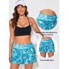 imageAleumdr Womens Waistband Layered Swimdress Ruffle Swim Skirt Swimsuit BottomAvailable in PlusSky Blue Printed